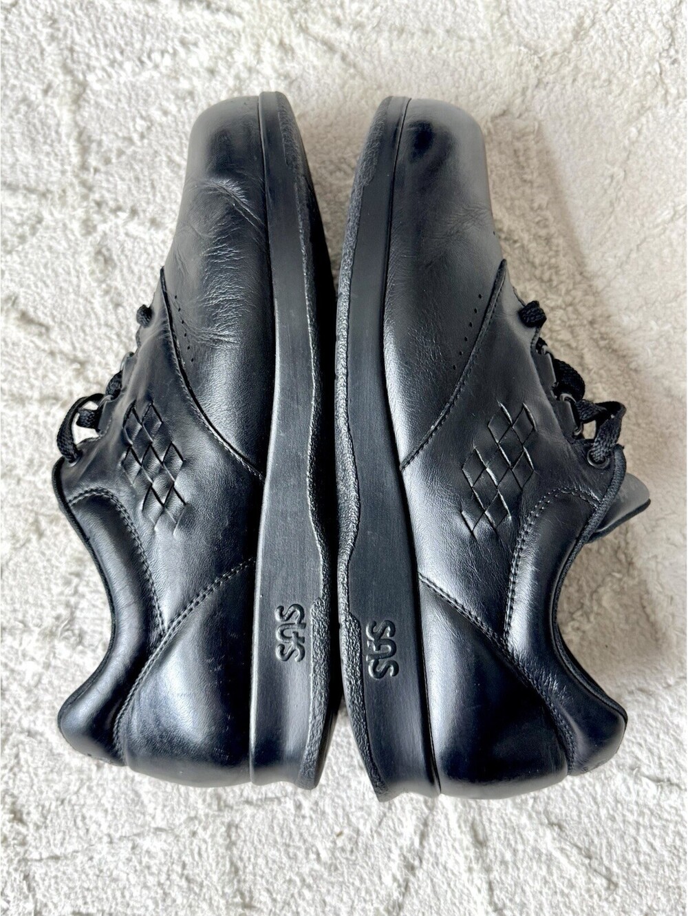 SAS Free Time Shoes Black Leather USA Made Tripad Comfort Womens Size 8 N